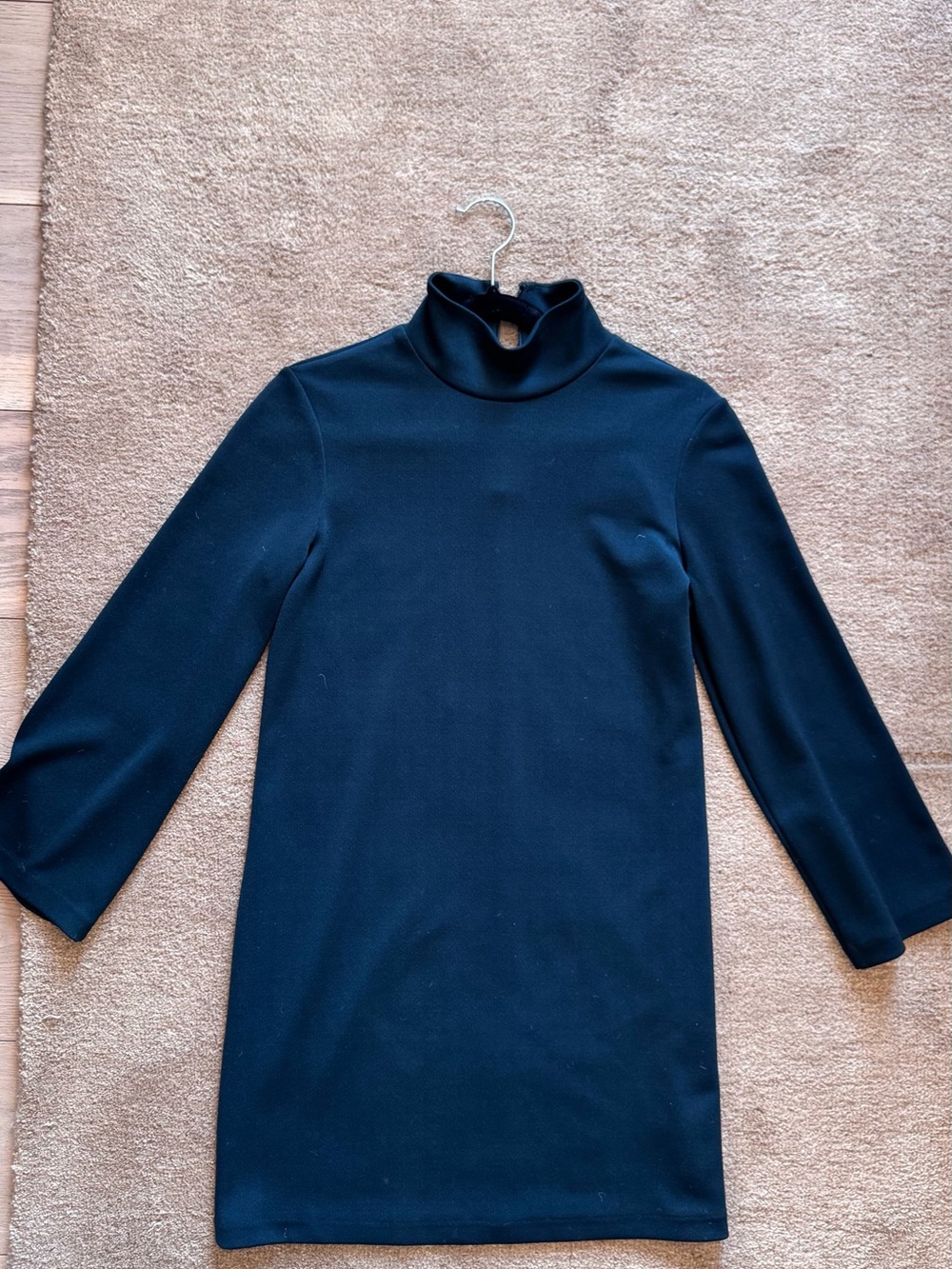 Club Monaco Black Long Sleeve Turtleneck Dress